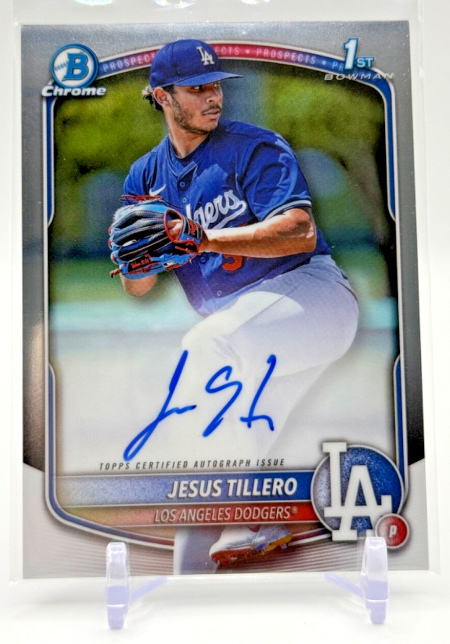 2025 Bowman 1st Chrome Prospect AUTO Jesus Tillero Los Angeles Dodgers CPA-JT
