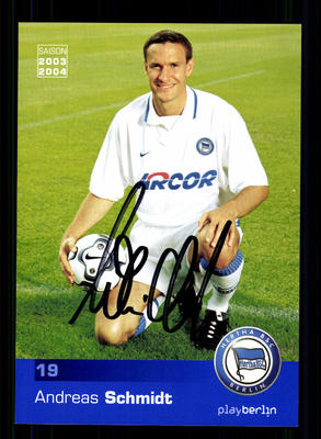 Andreas Schmidt autograph card Hertha BSC Berlin 2003-04 original + A 130589