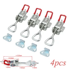 4pcs Metal Toggle Latch Catches Adjustable Lock Clamp For Boxes Case Cabinets