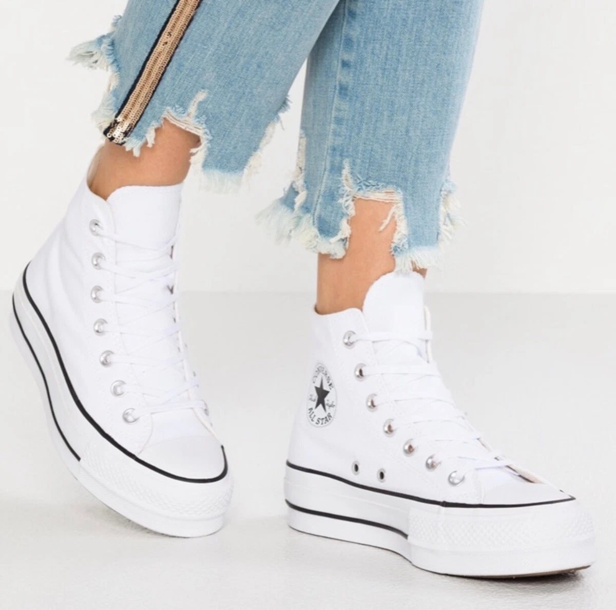 Chuck taylor all star canvas platform high clearance top