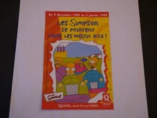 QUICK PUBLICITE POUR LES JOUETS AUTO-TAMPONNEUSES THE SIMPSONS 1999