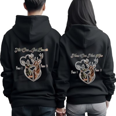 Personalized From Our First Kiss Till Our Last Breath Couples Hoodies 2D