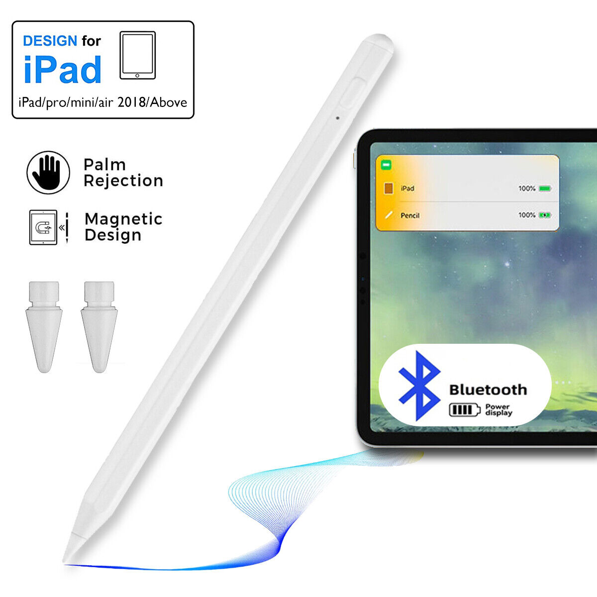 Universal Stylus Pen for Apple- iPad- 6th/7th/8th/Mini 5th/Pro  11&12.9''/Air 3rd Gen and other for ios/Android-/Microsoft- System Phone  Tablet Pencil With Pen Tip 