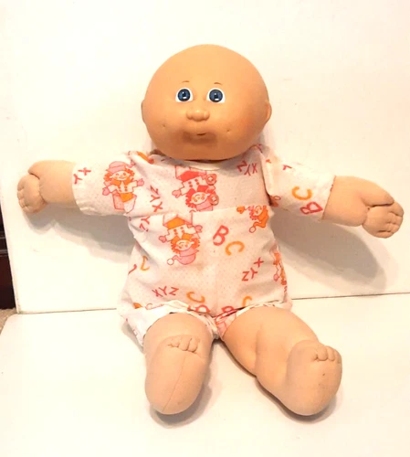 Vintage 1984 Coleco Cabbage Patch Kids Boy Doll w/Dimples & Open Mouth & Clothes