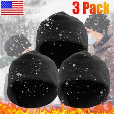 3-PACK Military Tactical Skull Cap Winter Warm Fleece Windproof Ski Beanie Hats
