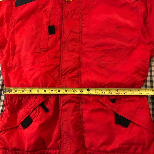 Vintage Skitique Jacke rot & dunkelblau mit gelben Akzenten - 80er Jahre Style (Größe M) - Bild 11 von 12