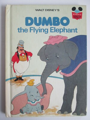 Dumbo the Flying Elephant 1978 Book Club Edition Wonderful World of Disney VTG