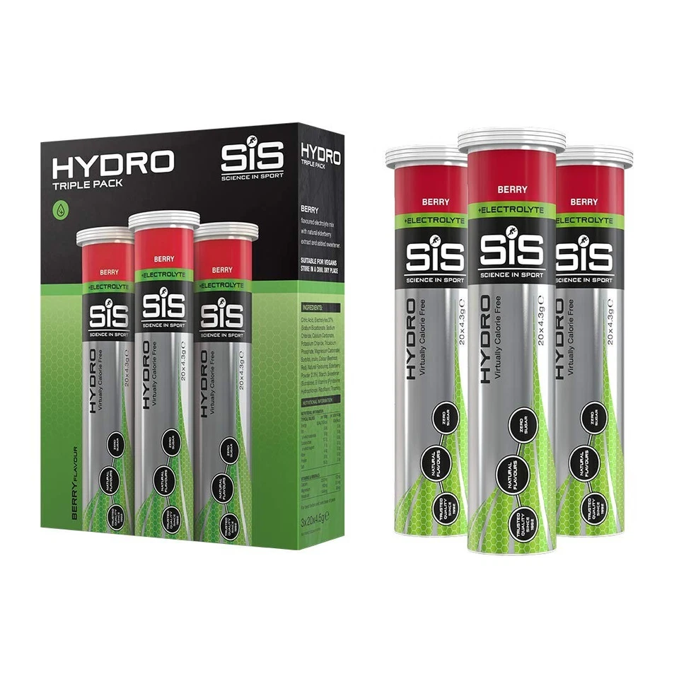 SCIENCE IN SPORT SIS Hydro Berry Triple Pack (3 x 20 Tablets)