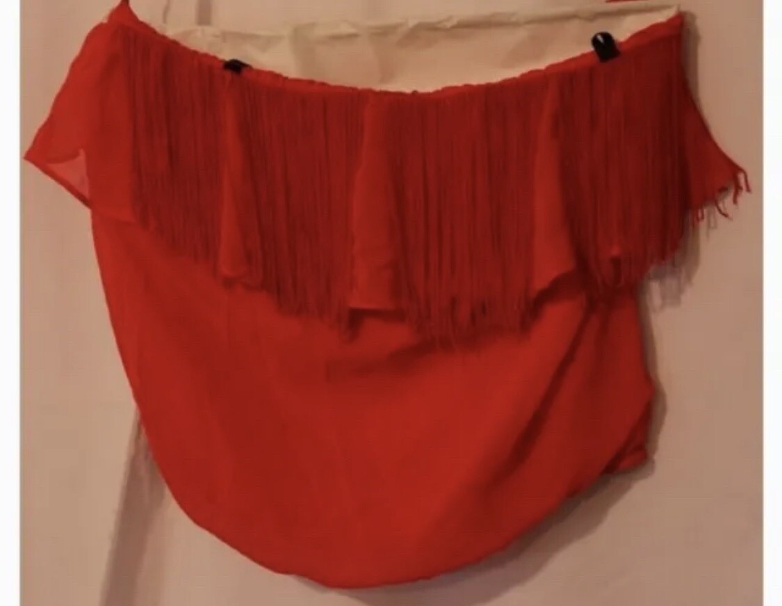 NWT BEBE RED RAFFLE FRINGE STRAPLESS TOP SIZE XXS | eBay