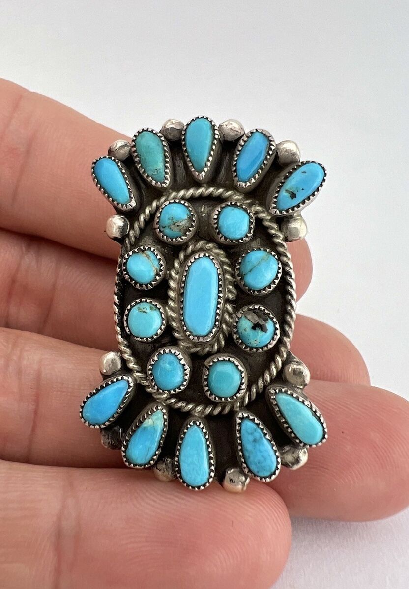 Fabulous Vintage Navajo Carico Lake Turquoise Coral Snake Eyes Native American Jewelry Silver Earrings Fabulous Vintage Navajo Carico Lake Turquoise Coral Snake Eyes Native American Jewelry Silver Earrings