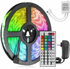 Led Strip Lighting 5M 16.4 Ft 5050 RGB 150 LEDs Flexible Color Changing Light