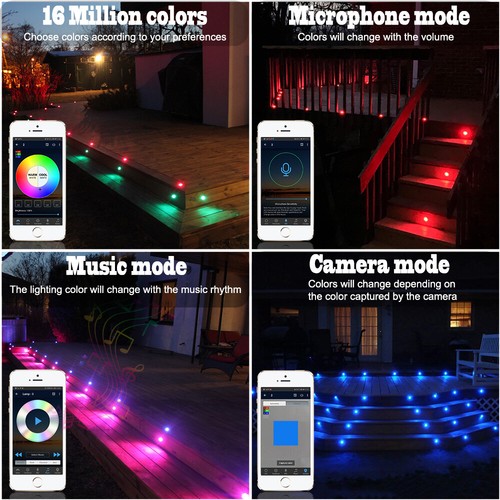 Controlador Bluetooth WiFi Ø30mm RGB Luces LED para Terraza/Patio/Camino Lámpara - Imagen 3 de 16