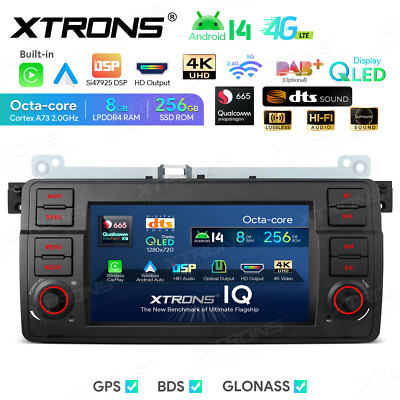 7'' Für BMW E46 Rover 75 MG ZT Autoradio Android 14 8+256G QLED DTS GPS Global 4G