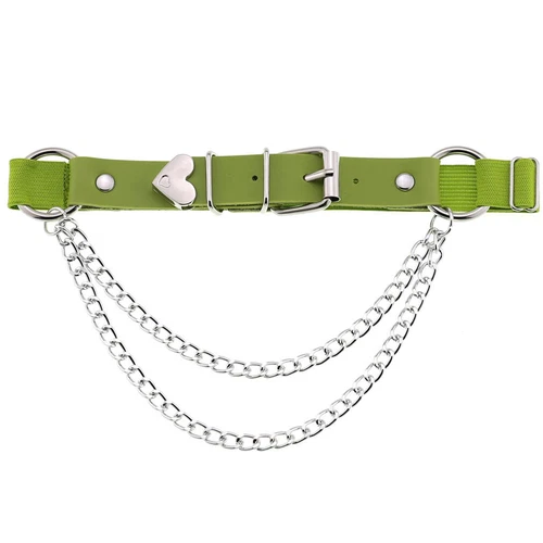 Punk Style PU Leather Thigh Ring Nightclub Leg Chain Ladies Garter Belt - Picture 9 of 22