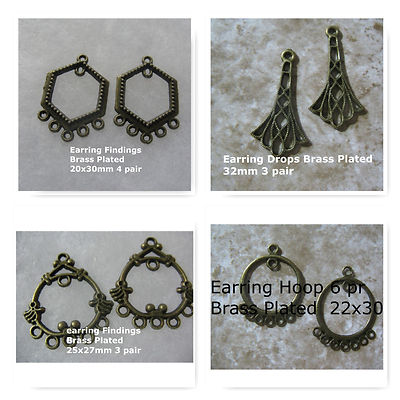 Brass Plated Earring Findings Jewelry Supply Craft Beads