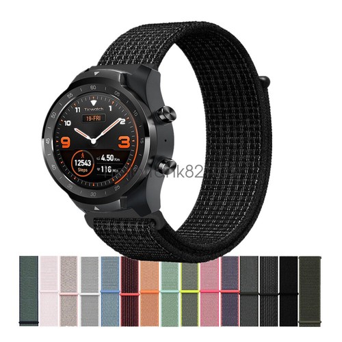 Reloj pulsera deportivo de bucle de nylon tejido Banda Correa Para ticwatch  Pro S2 E2 ticwatch C2 | eBay