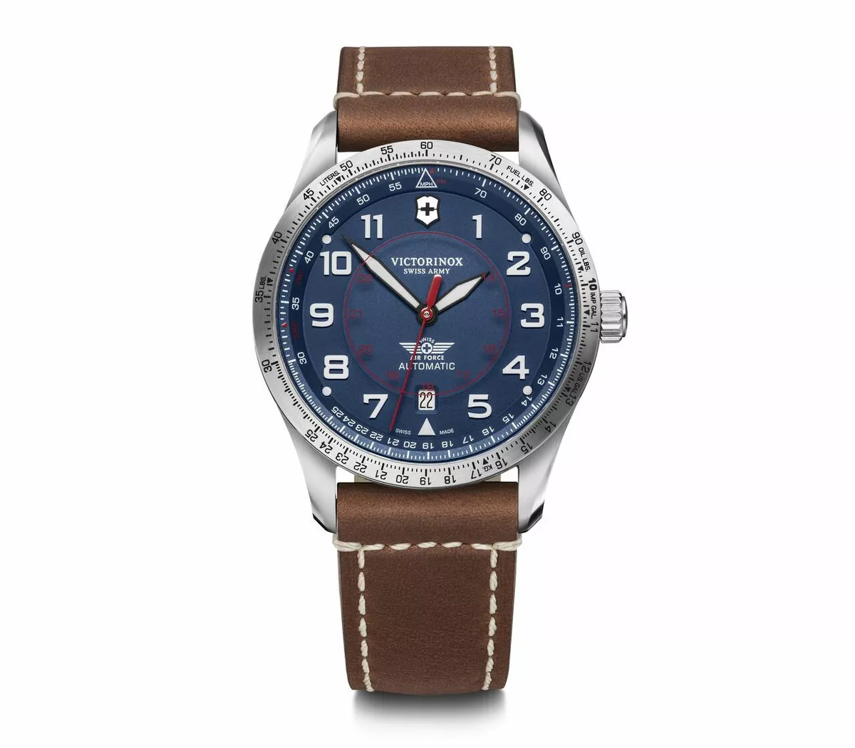 Victorinox Airboss Mechanical Blue Dial Mens Watch 241887 eBay