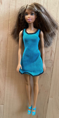 Brunette Straight hair Mattel Barbie Glitz Doll DLY24, blue dress | eBay
