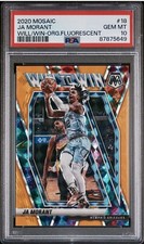 2021 Mosaic Basketball Ja Morant Will To Win Orange Fluorescent 16/25 #18 PSA 10