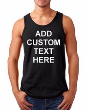 Mens Tank Top Front Back Custom Personalized Shirt Business Name Gift T-Shirt