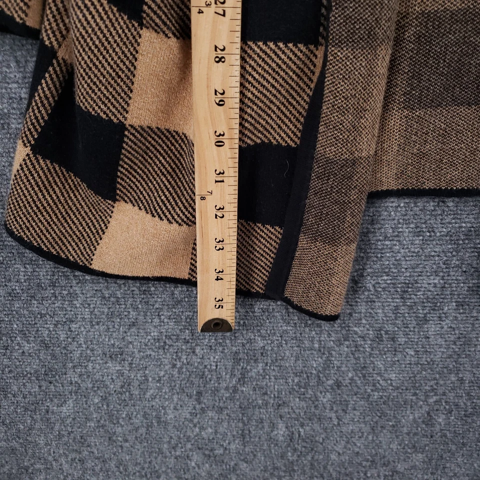 J Crew Cardigan 女式 M 中号棕色 Vanessa 毛衣夹克 Buffalo Check — 第 4/4 张图片