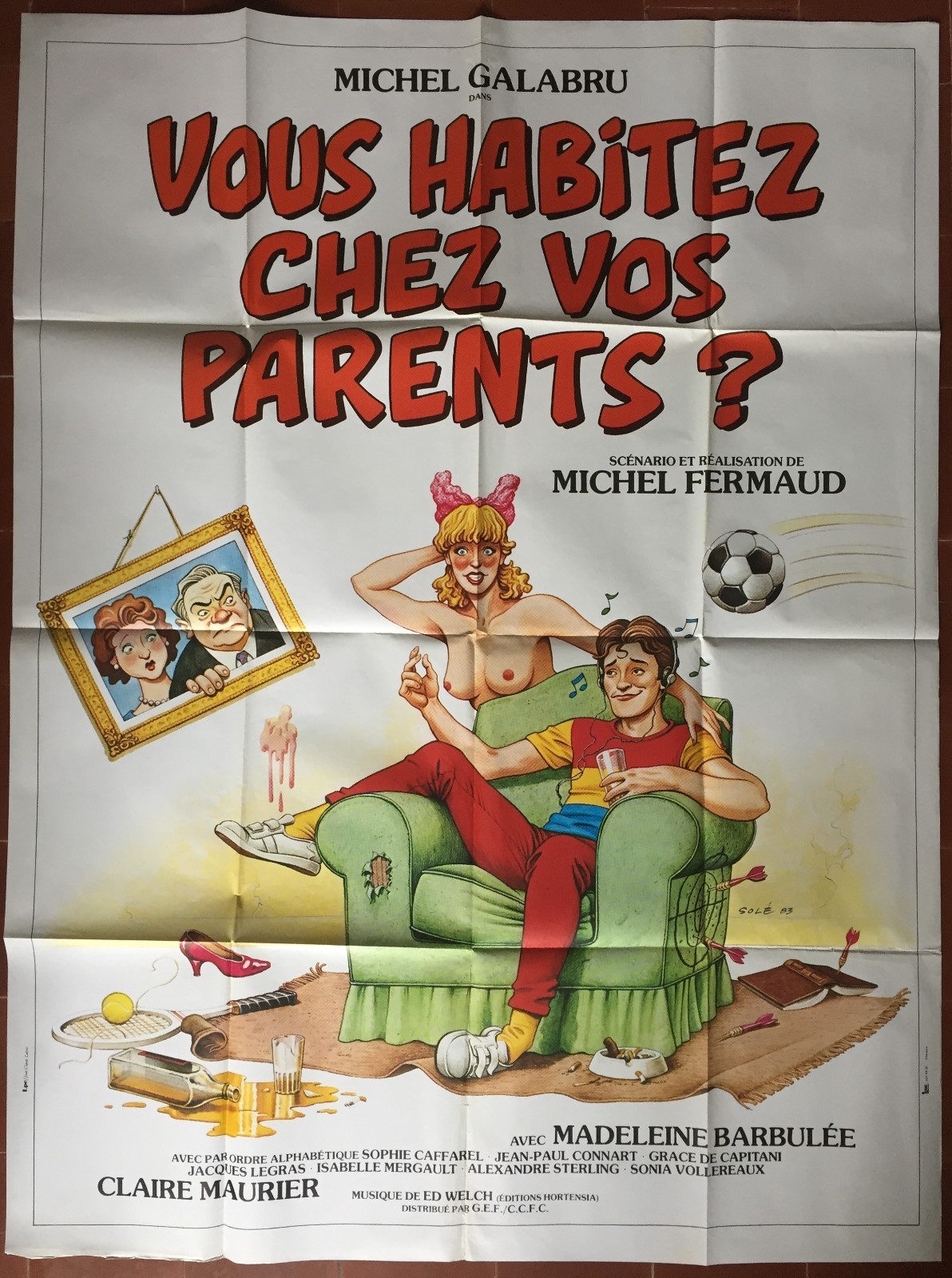 Poster You Live At Your Parents' House Solé Michel Galabru 120x160cm