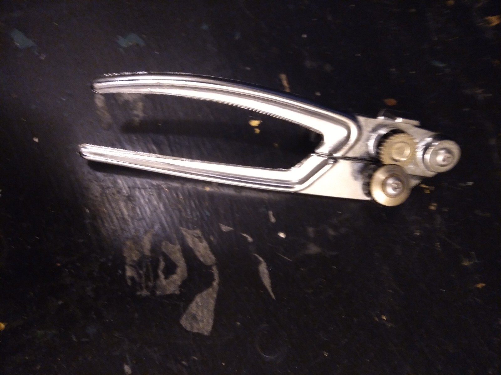 VTG EKCO Hand Held Manual Can Opener Crank Swing Away Made In USA Black