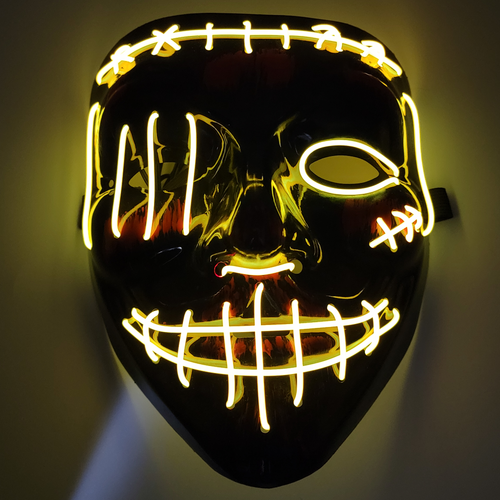 Purge Halloween LED Light Up Mask 3 Modes Costume Rave Cosplay Party Clubbing US - Picture 23 of 34
