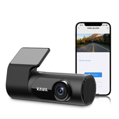 Dashcam Auto, KAWA 2K 1440P Voll QHD 360 Grad Drehbares Gehäuse Eingebautes WLAN