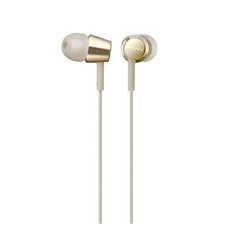 SONY MDR-EX155AP Closed Dynamic In-Ear Headphones In-line Remote Mic Gold NEW