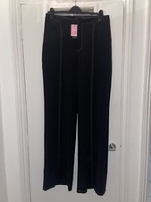 BNWT Plt Prettylittlething Label Black Contrast White Stitch Tailored Trousers 
