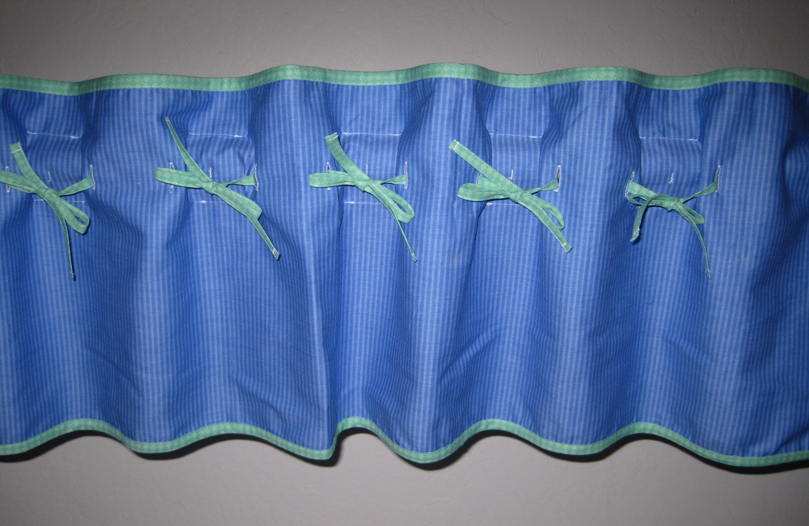 CARTER'S CHILD OF MINE Blue & Green NURSERY VALANCE & DUST RUFFLE