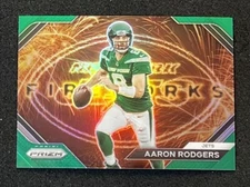 2023 Prizm Green Fireworks F-7 Aaron Rodgers NY Jets 🔥
