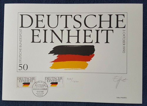 Deutsche Einheit: 3 Grafiken bekannter Künstler – handsigniert und nummeriert - Bild 2 von 3