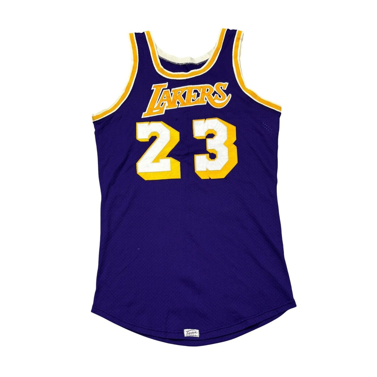 NFL Lakers ユニフォーム 8号 Lサイズ VERY RARE Vintage 80s LA Lakers Jim Chones 23 Jersey Tiernan Game