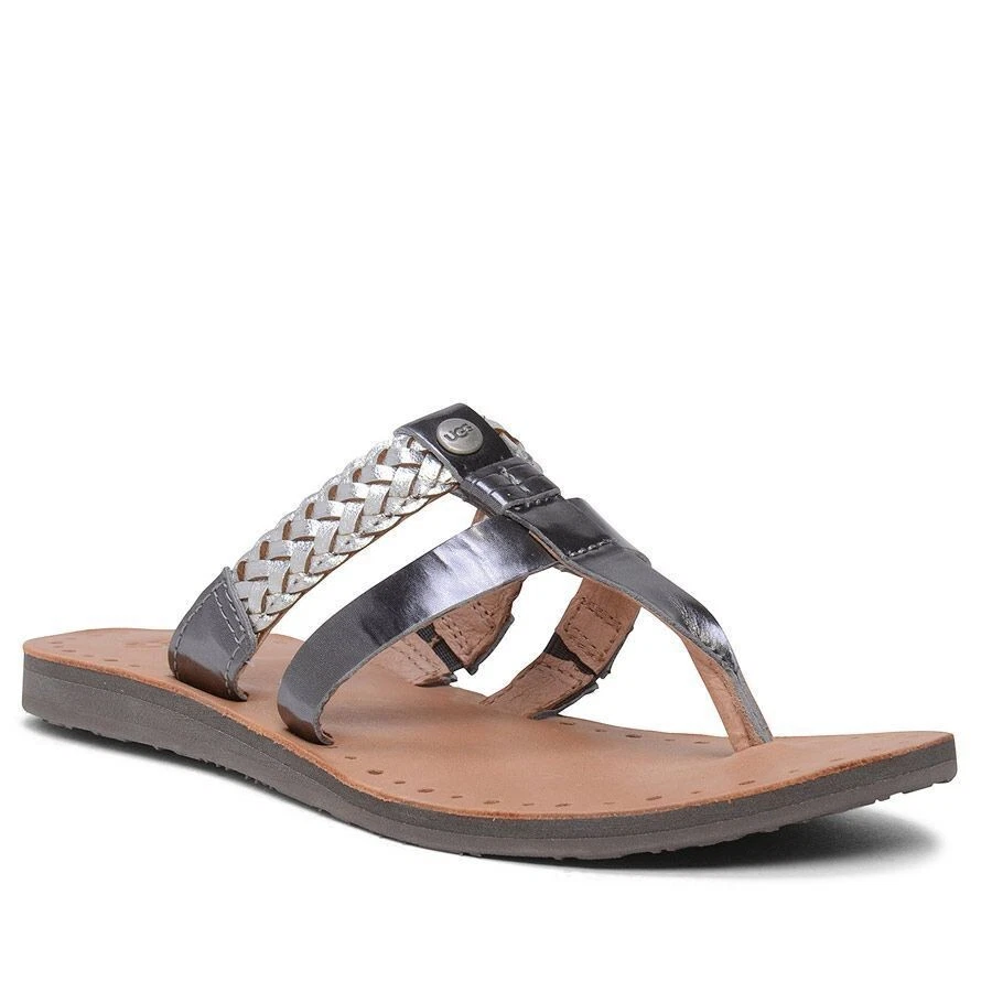 Scarpe UGG Australia Audra argento sandalo infradito intrecciato donna taglia 10