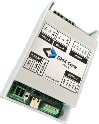 DMX Core Pico 2 - RPi Pico w. dual DMX512 ports
