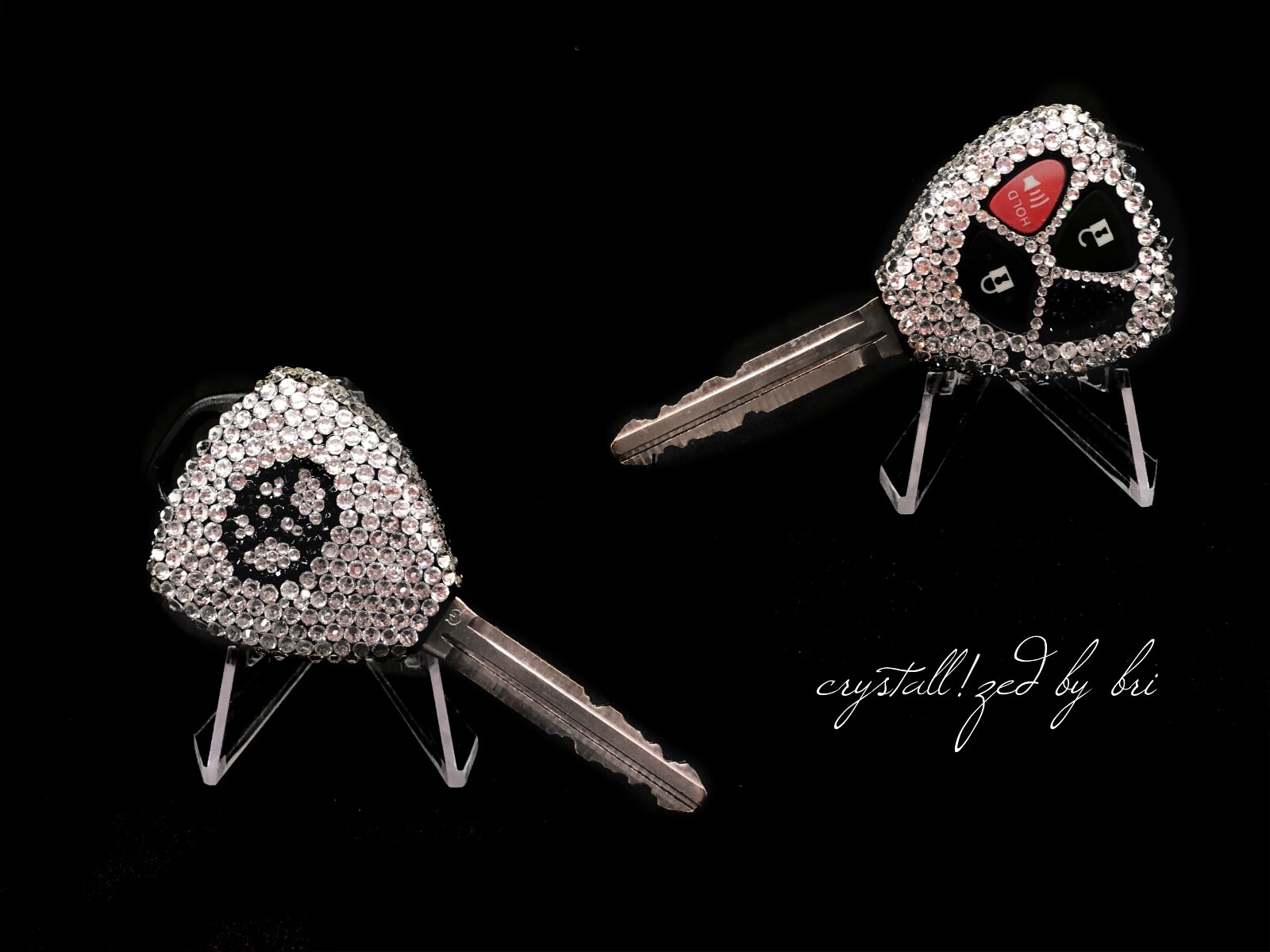 Bling Any Car Key Fob AUSTRIAN CRYSTALS Maserati Benz BMW Audi Bedazzled Custom