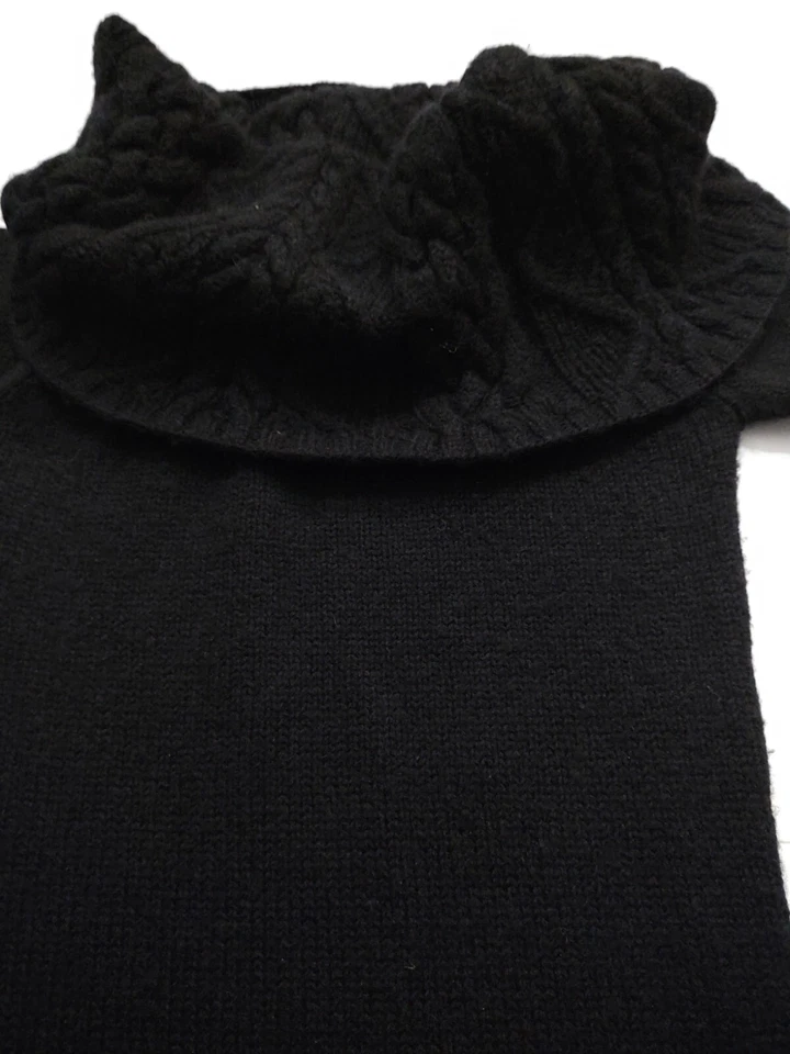 Vestido Suéter Negro Ralph Lauren Rugby Cuello Tortuga Grande Lana Gruesa/Mohair XS Foto 2 de 4