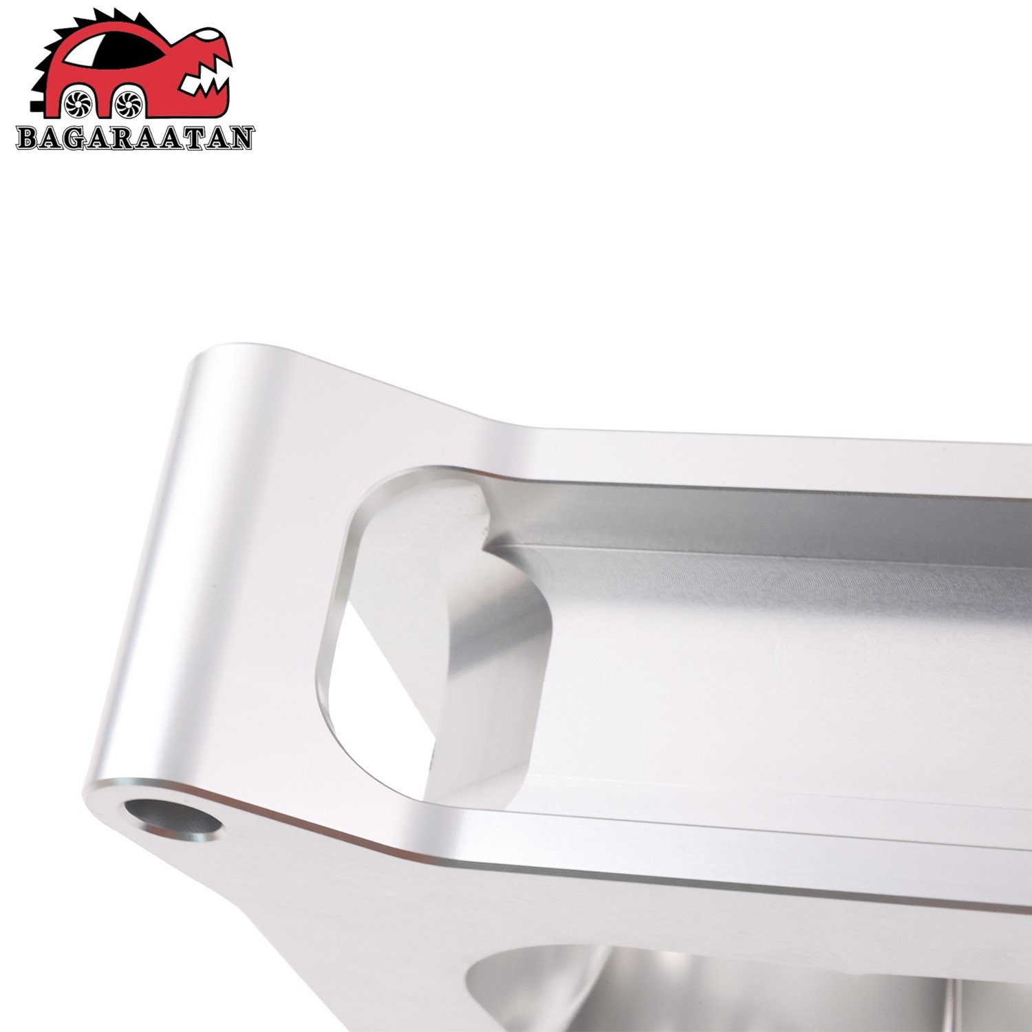 2" Aluminum 4150 CNC Machined Carburetor Spacer Square Bore 4 Port - Silver USA