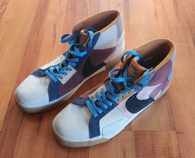 Size 12 - Nike SB Zoom Blazer Mid 'Mosaic Pack Dark Wine' DA8854-600 Mens Shoes