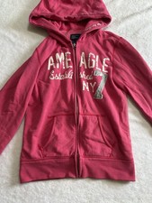 American eagle outfitters Pink full zip hoodie small women's
