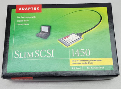 Adaptec Slim SCSI 1450B PC Card 1997 (New in Open Box)