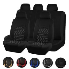 5seats Full Set Car Seat Cover Auto Front Rear Cloth Protector Cushion For Ford