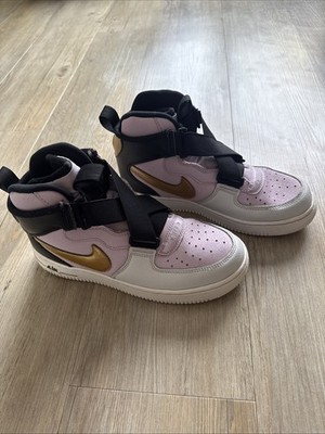 Nike Air Force 1 Highness (GS) Lilac Metallic Gold Black Sneaker High Top UK 5