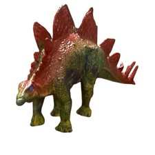 Stegosaurus Dinosaur Plastic Figure Red Green Scales