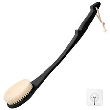 Back Scrubber for Shower, 17-Inch Shower Brush Men 17 in - Black, Black