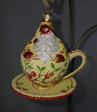 Patricia Breen Tea for Two Cherries Fruit Spring Holiday Ornament Tea Party CATZ
