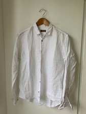 Zara Man -  Leinenhemd weiß - Gr.  S
