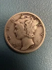 1937-D  San Francisco, Mercury Dime, 90% Silver, Very Low Mintage 716